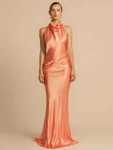 Cowl Neck Backless Evening Dress